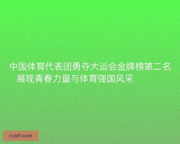 中国体育代表团勇夺大运会金牌榜第二名展现青春力量与体育强国风采 🏅🇨🇳